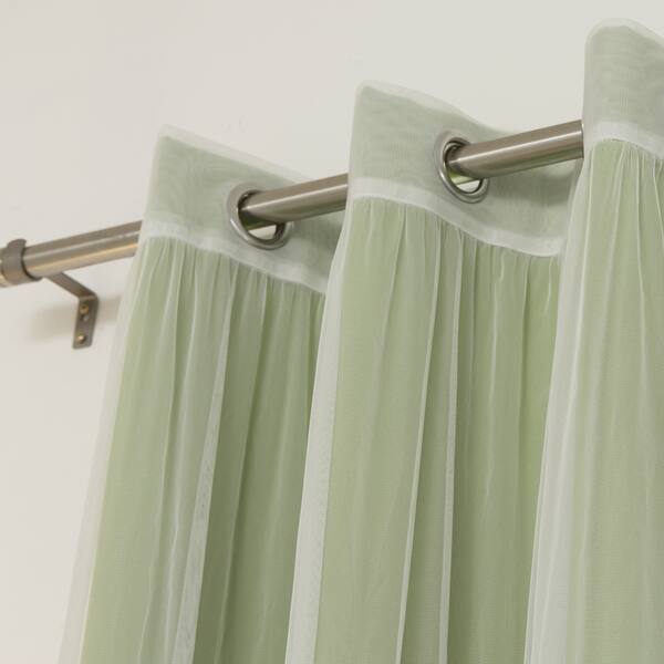 Shop Aurora Home Mix Match Blackout And Sheer Tulle Lace 4 Piece