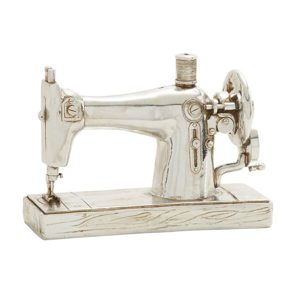 Shop Benzara Silver Sewing Machine Decor Free Shipping On Orders Over 45