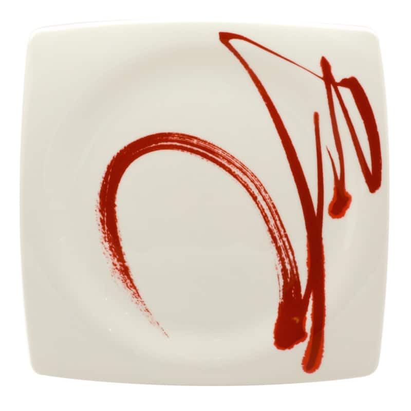Paint it Red Square Dinner Plate 10.5" Set of 6