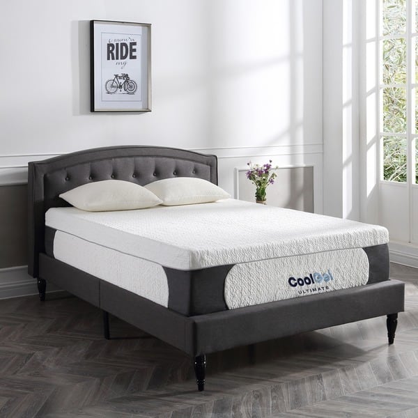 slide 1 of 11, Classic Brands 14-inch Cool Gel Memory Foam Mattress with Pillow - White