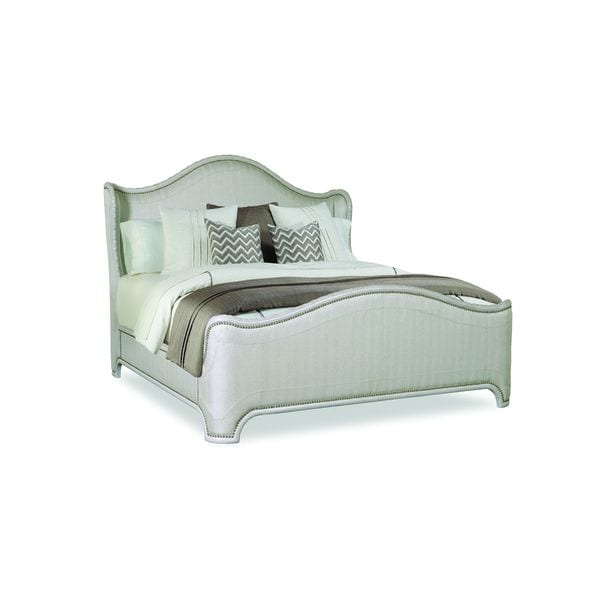 A.R.T. Furniture Chateaux Grey Upholstered Shelter Bed