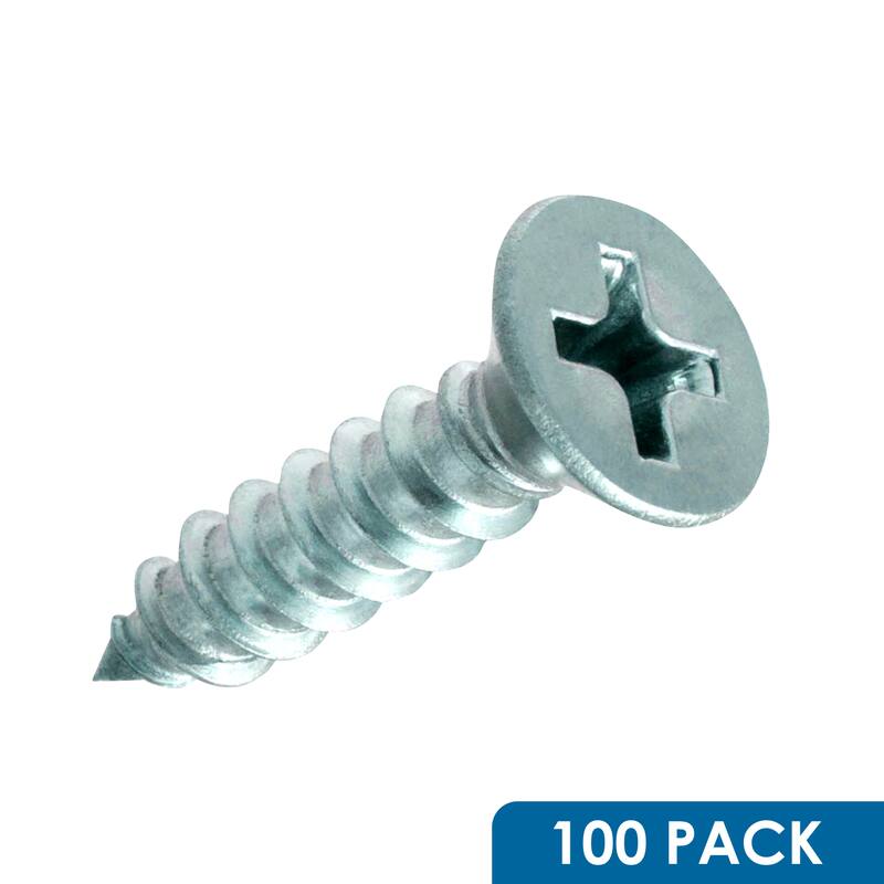 Rok Hardware Silver-Finsihed Nickel #6 x 5/8-inch Phillips Flat Head Wood Screw Deep Thread (Case of 100)
