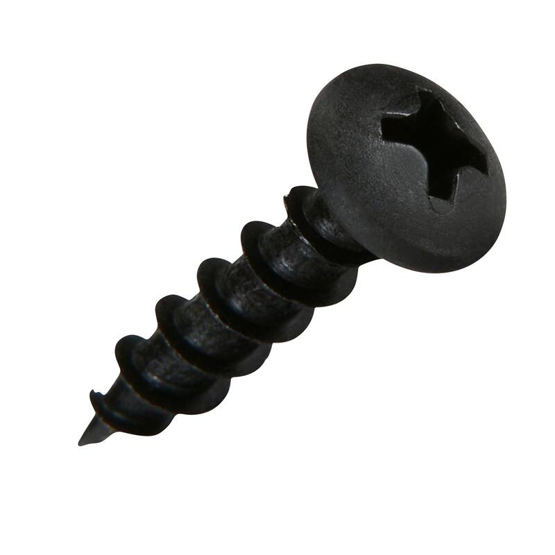 Rok Hardware Black Phospate 100-pack #8-11 x 3/4-inch Deep/Coarse Thread Phillips Pan Head Screws - #8 x 3/4" Phillips Pan Head Screws Black, 100 Pk