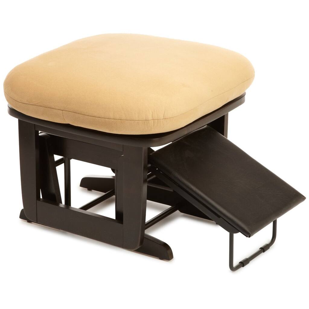 Dutailier Camel Microfiber Gliding Modern Nursing Ottoman