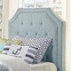 Grace Button Tufted Arched Bridge Twin-sized Headboard - Thumbnail 1