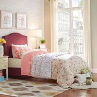 Blanchard Nailhead Camelback Tawny Port Red Twin-size Upholstered Bed iNSPIRE Q Bold