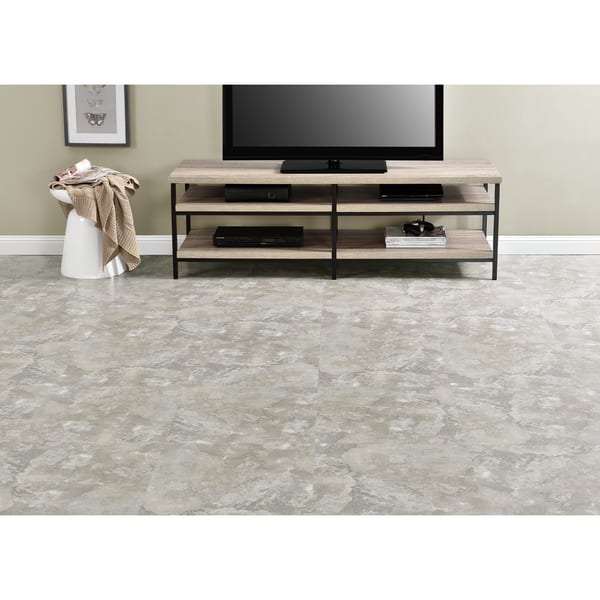 Achim Majestic Light Gray Slate 18x18 Self Adhesive Vinyl Floor Tile ...