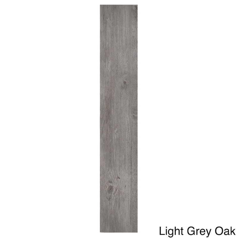 Achim 10-Piece Walnut Wood 6 x 36 Self Adhesive Vinyl Floor Plank - 10 Planks/15 sq Ft. - Silver