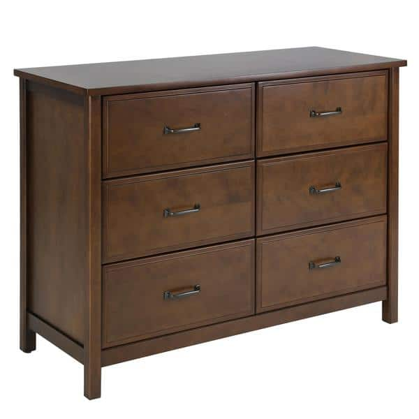 Shop Dorel Living Maxton Mocha 6 Drawer Dresser Free Shipping