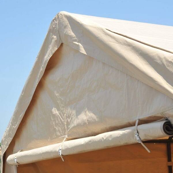 Shop Abba Patio 10 X 20 Feet Steel Framed Enclosed Canopy Carport
