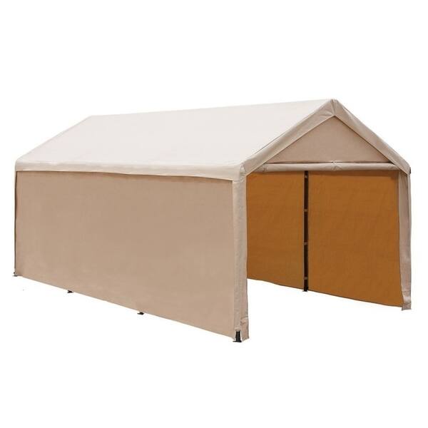 Shop Abba Patio 10 X 20 Feet Steel Framed Enclosed Canopy Carport