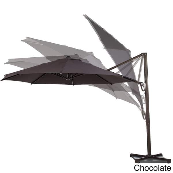 allen roth 10 ft square offset patio umbrella red allen + roth 10-ft Aluminum Red Auto-tilt Market Patio Umbrella YC38308AC  at Lowes.com