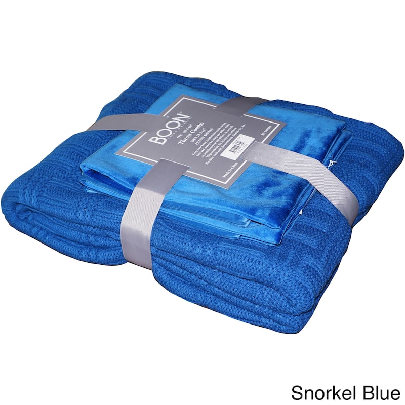 EZ Match Brooke Cable Knitted Throw Combo