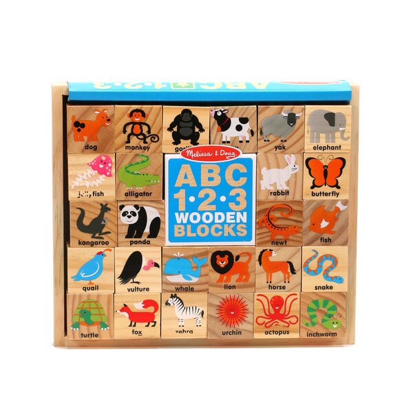Melissa & Doug ABC/123 Wooden Blocks - multi - Bed Bath & Beyond
