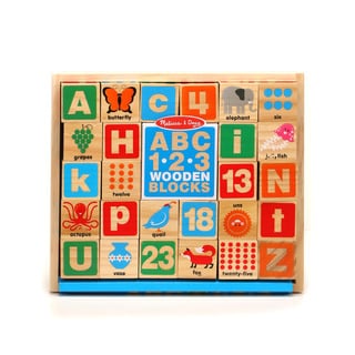 Melissa & Doug ABC/123 Wooden Blocks - multi - Bed Bath & Beyond