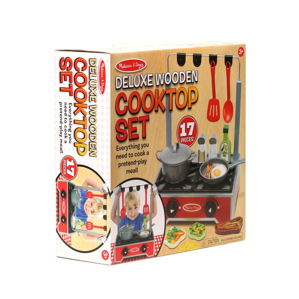 melissa and doug wooden cooktop set