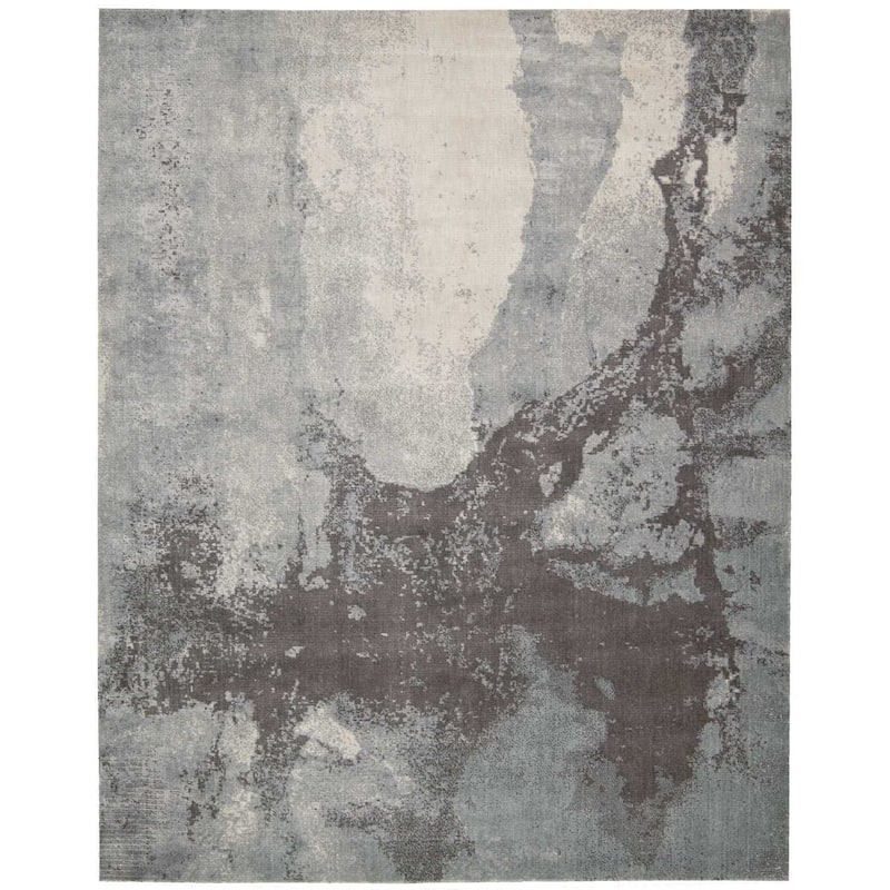 Nourison Twilight TWI07 Area Rug - Grey - 7'9" x 9'9" - Rectangle