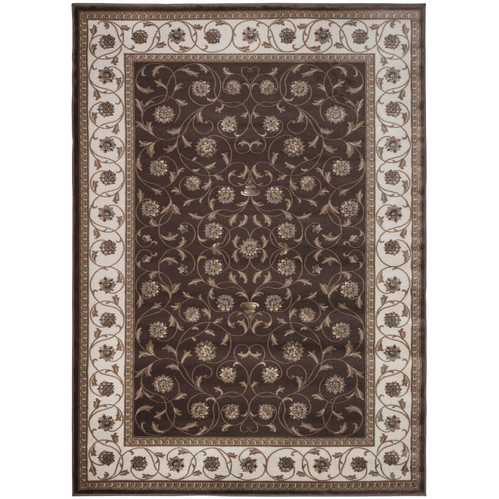 Admire Home Living Plaza Floral Scroll Area Rug