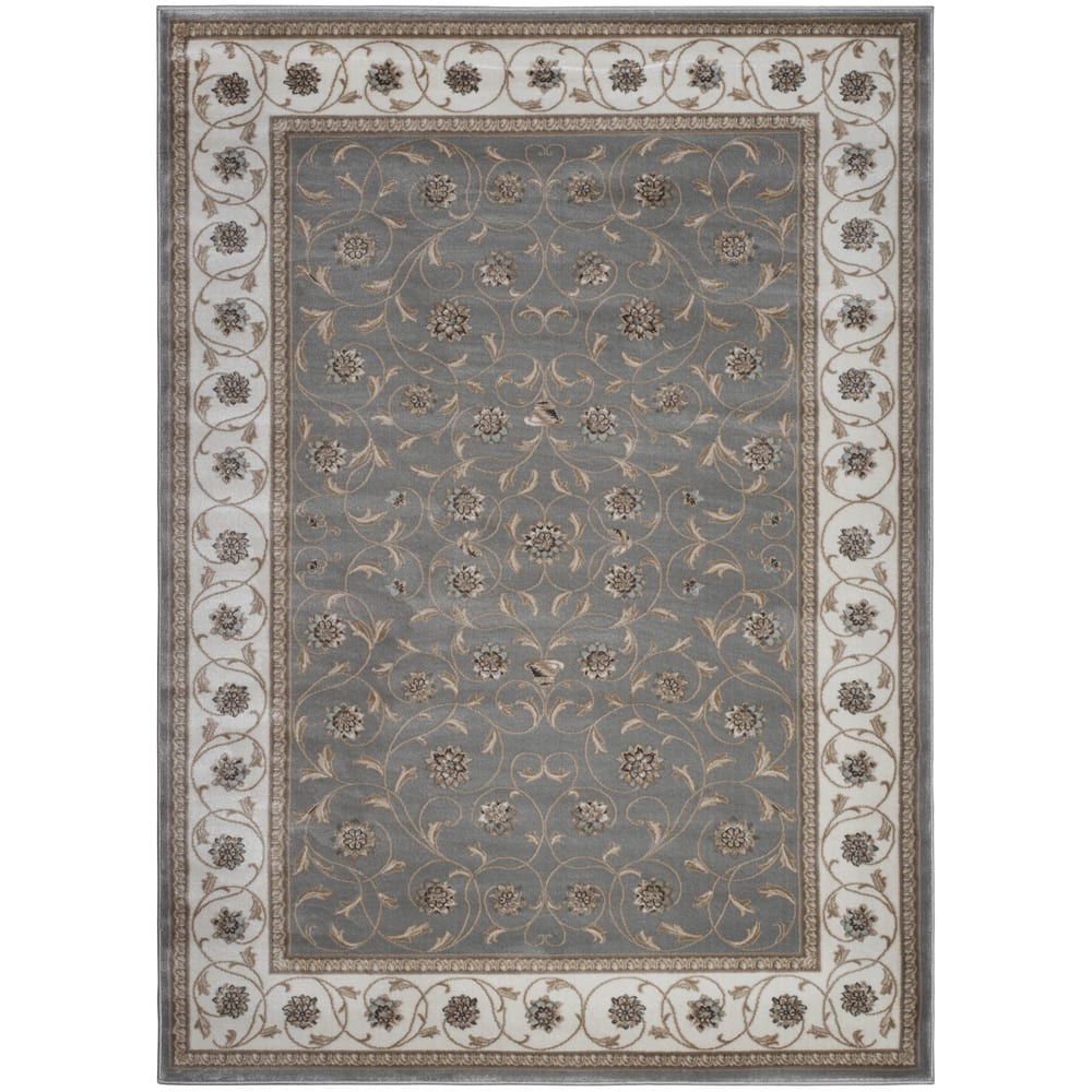Admire Home Living Plaza Floral Scroll Area Rug