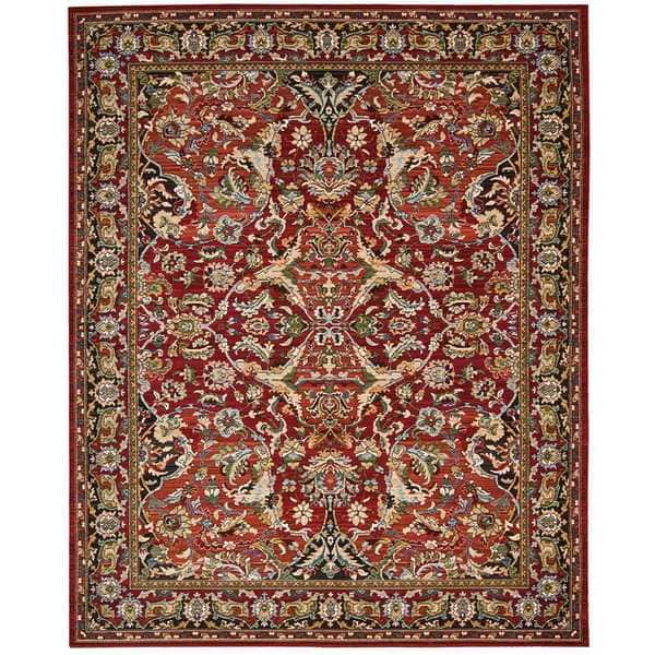 slide 2 of 34, Nourison Timeless TML15 Area Rug 5' 6" x 8' - Red - Rectangle