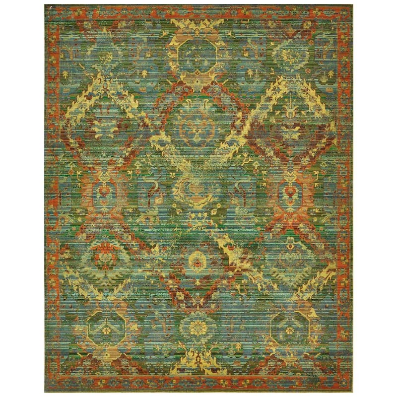 Nourison Timeless Area Rug - 7' 9" x 9' 9" - Green - Rectangle