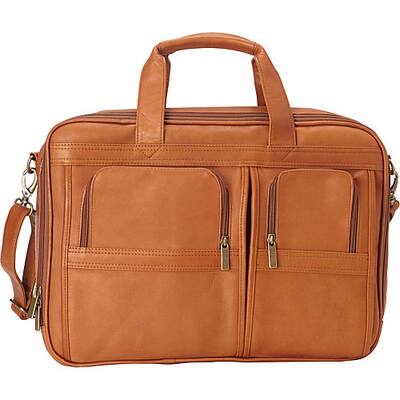 LeDonne Leather Executive Leather Laptop Briefcase - 17"w x 12.25 "h x 7.5"d