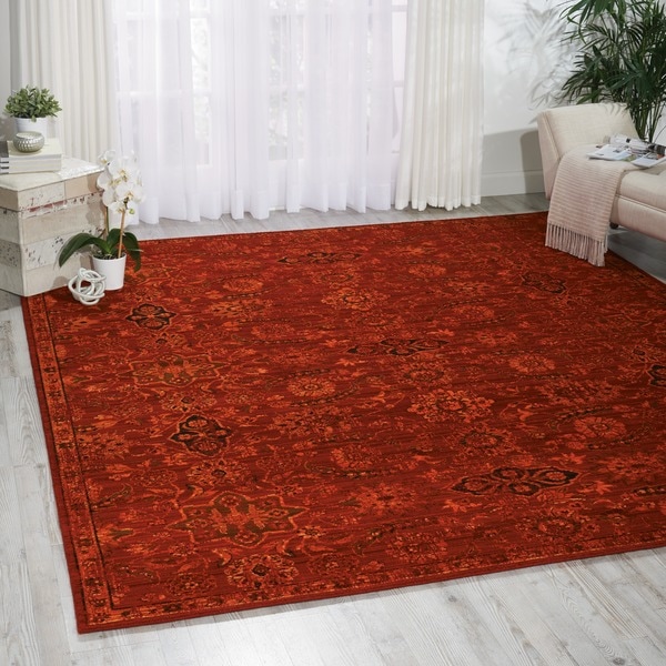 Shop Nourison Timeless Red Rug - 7'9 x 9'9 - Free Shipping Today ...