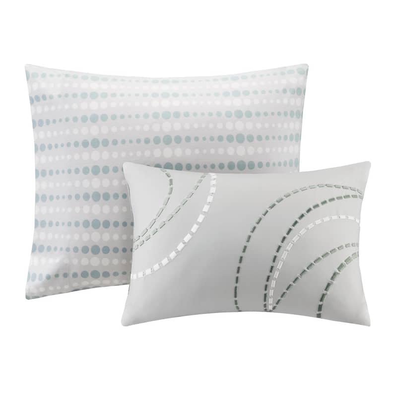 Madison Park Essentials Covina Aqua Complete Comforter Set with Cotton Bed Sheets