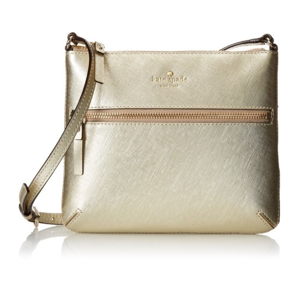 Kate Spade New York Cedar Street Tenley Gold Crossbody Handbag Free