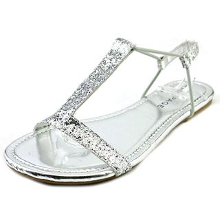 dressy silver flat sandals