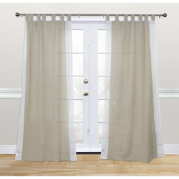 Kosas Home Harvey White Cotton And Linen 108 Inch Tab Top Panel Kosas Home Harvey White Cotton And Linen 108 Inch Tab Top Panel