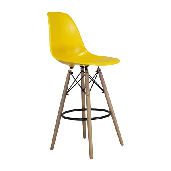 Shop Yellow Counter Stool, Midcentury Modern Free Shipping Today 11820425
