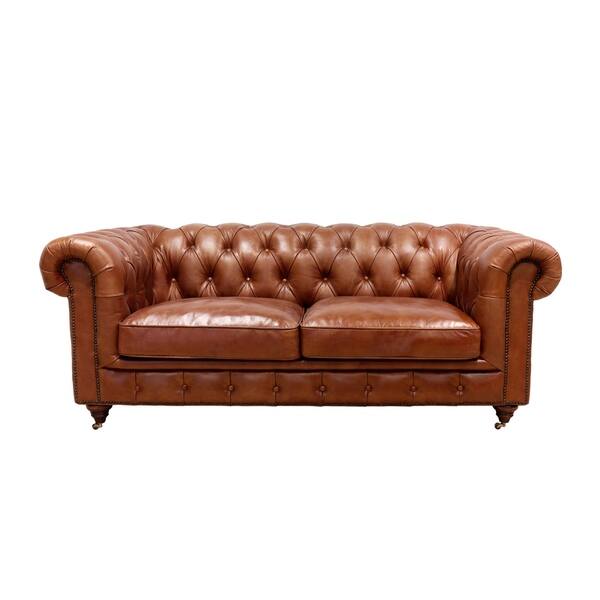Shop Pasargad Home Genuine Leather Chester Bay Tufted