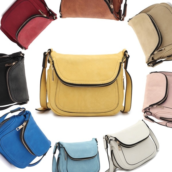 front flap crossbody bag