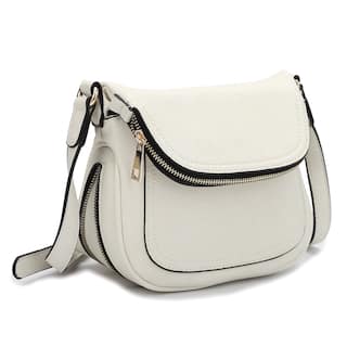 White Handbags Our Best Clothing Shoes Deals Online At Dasein Front Flap Crossbody Handbag