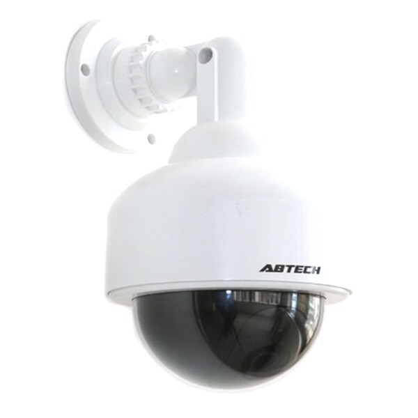 Shop Abtech Outdoor Fake Security Camera Dome With Blinking Light ...