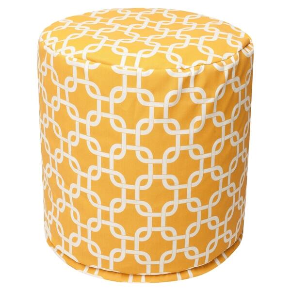 slide 1 of 18, Majestic Home Goods Links Indoor / Outdoor Ottoman Pouf 16" L x 16" W x 17" H