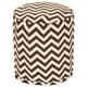 preview thumbnail 3 of 25, Majestic Home Goods Chevron Indoor / Outdoor Ottoman Pouf 16" L x 16" W x 17" H