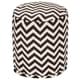 preview thumbnail 16 of 25, Majestic Home Goods Chevron Indoor / Outdoor Ottoman Pouf 16" L x 16" W x 17" H Black