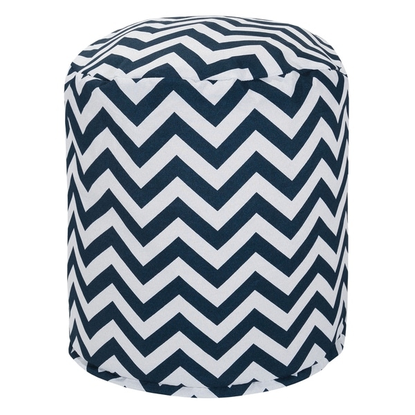 Majestic Home Goods Chocolate Chevron Indoor//Outdoor Bean Bag Ottoman Pouf Cube 17 L x 17 W x 17 H