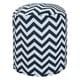 preview thumbnail 22 of 25, Majestic Home Goods Chevron Indoor / Outdoor Ottoman Pouf 16" L x 16" W x 17" H