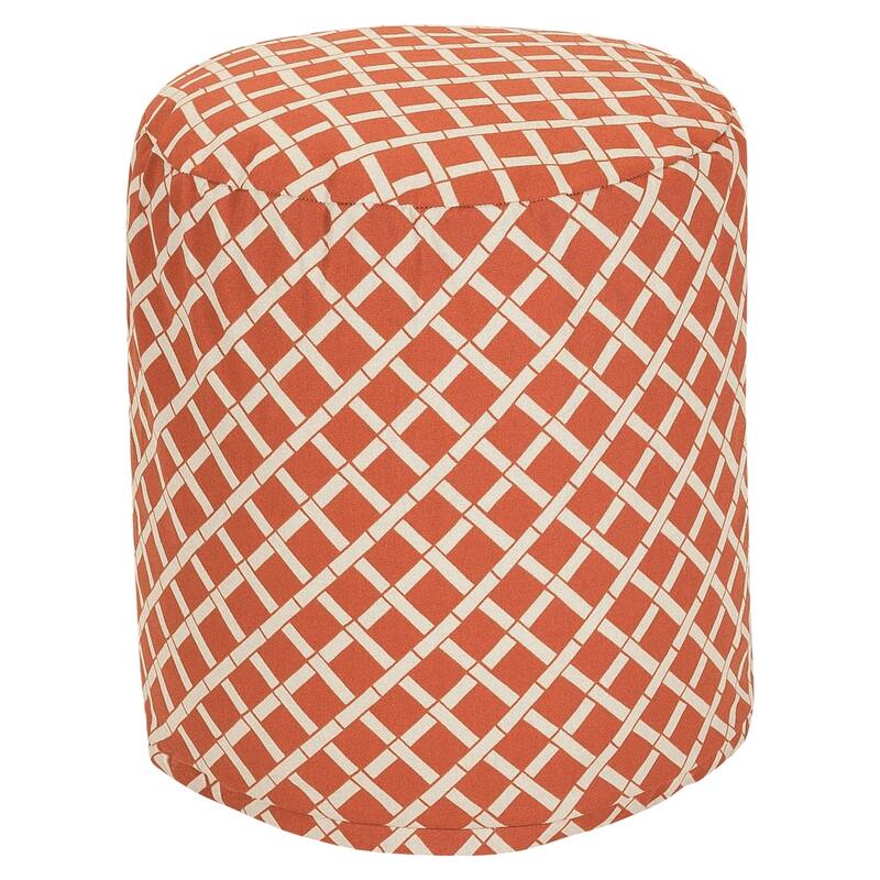Majestic Home Goods Bamboo Indoor / Outdoor Ottoman Pouf 16" L x 16" W x 17" H