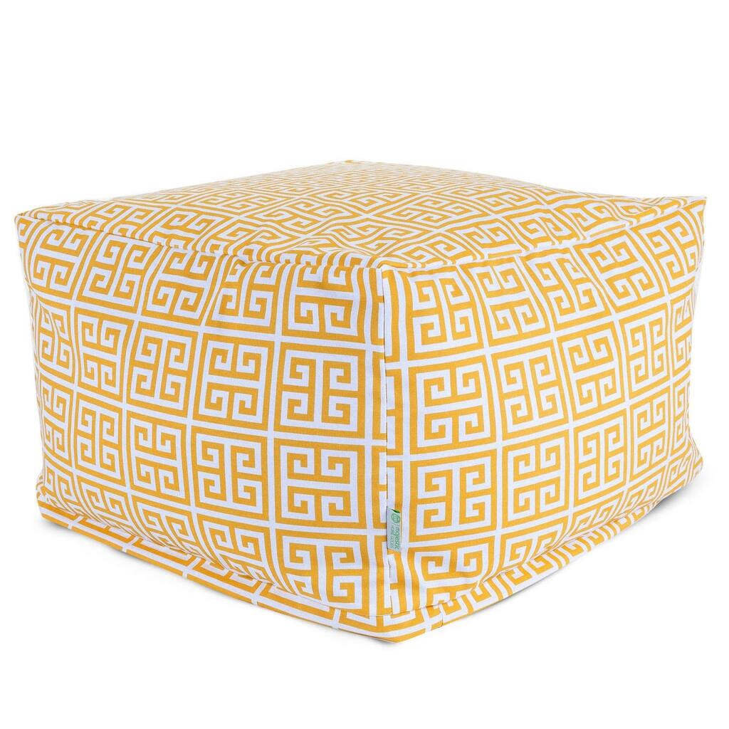 Majestic Home Goods Indoor Outdoor Towers Ottoman Pouf 27 in L x 27 in W x 17 in H