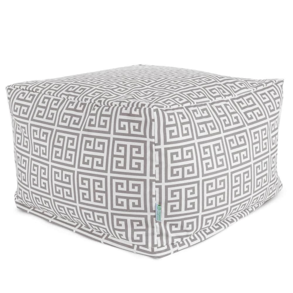 Majestic Home Goods Indoor Outdoor Towers Ottoman Pouf 27 in L x 27 in W x 17 in H