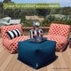 preview thumbnail 4 of 10, Majestic Home Goods Indoor Outdoor Towers Ottoman Pouf 27 in L x 27 in W x 17 in H