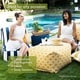 preview thumbnail 5 of 10, Majestic Home Goods Indoor Outdoor Aruba Ottoman Pouf 27 in L x 27 in W x 17 in H