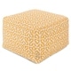 preview thumbnail 1 of 10, Majestic Home Goods Indoor Outdoor Aruba Ottoman Pouf 27 in L x 27 in W x 17 in H Citrus