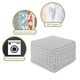preview thumbnail 10 of 10, Majestic Home Goods Indoor Outdoor Aruba Ottoman Pouf 27 in L x 27 in W x 17 in H