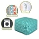 preview thumbnail 12 of 10, Majestic Home Goods Indoor Outdoor Aruba Ottoman Pouf 27 in L x 27 in W x 17 in H