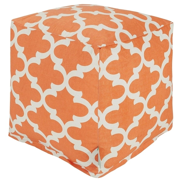 Majestic Home Goods Trellis Indoor / Outdoor Ottoman Pouf Cube. Opens flyout.